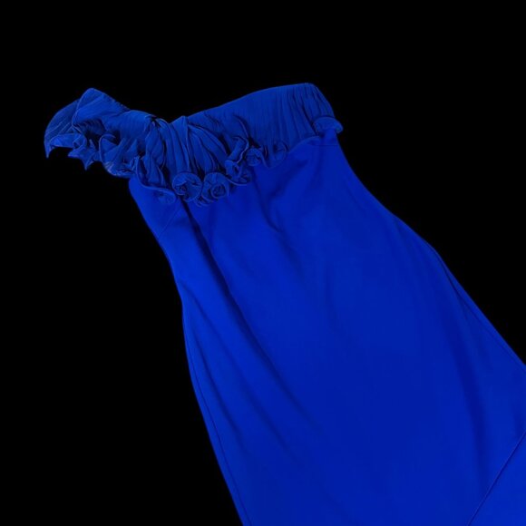 Lauren Ralph Lauren Dresses & Skirts - Lauren Ralph Lauren Womens One Shoulder Royal Blue Dress Size 4 Lined Sleeveless